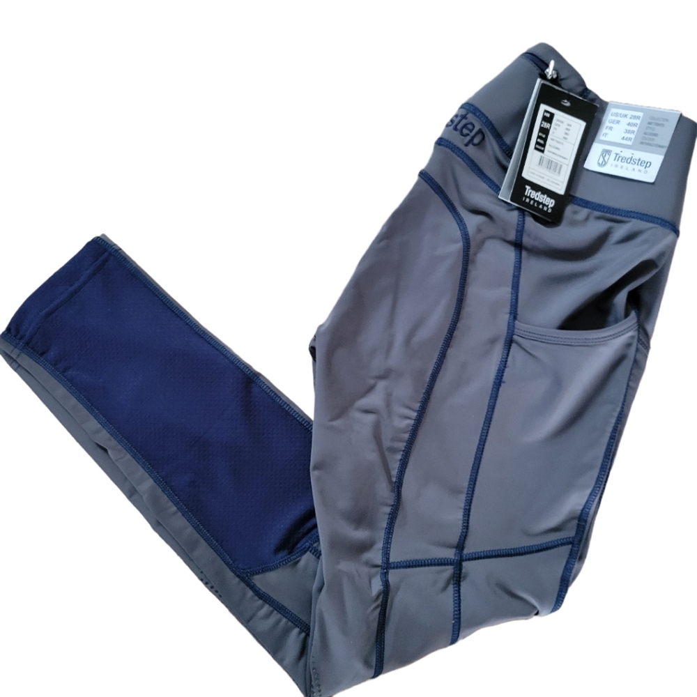 NWT TREADSTEP IRELAND 🐎 Air Tights.Allegro.Anthracite Navy Riding Breaches 28R
